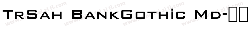 TrSah BankGothic Md字体转换